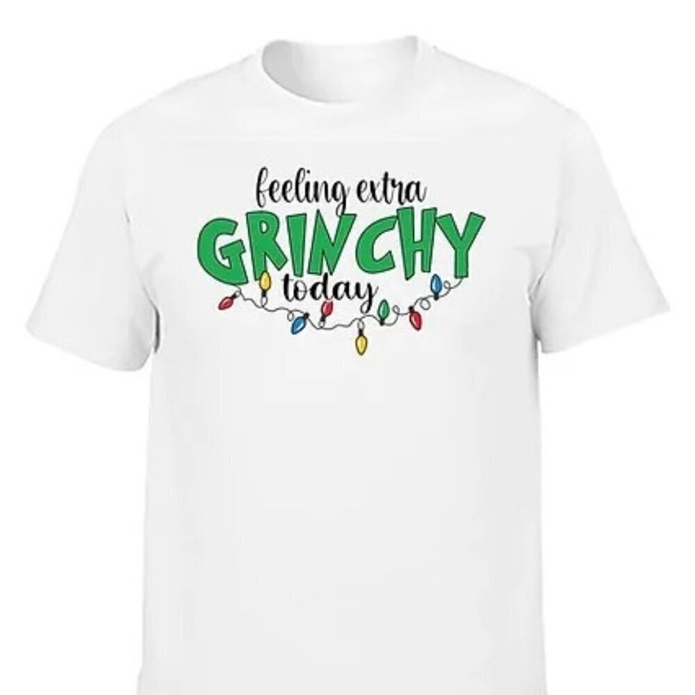 Feeling Extra Grinchy Today Christmas T-Shirt Retro Grinch Graphic Gift
